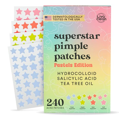 LivaClean 240 CT Cute Pimple Patches with Salicylic Acid & Tea Tree