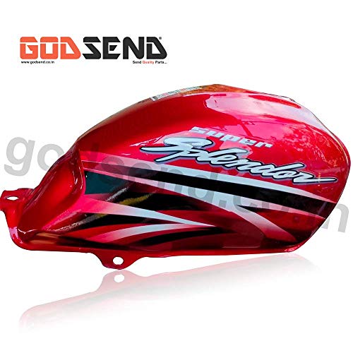 Godsend® Fuel Tank for Super Splendor Petrol Tank Red Black NM Amazon