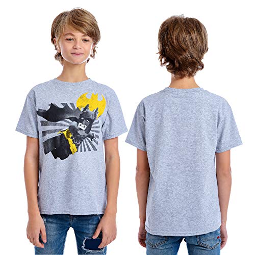 DC Comics Boys' Little Lego Batman T-Shirt, Gray, 5/6