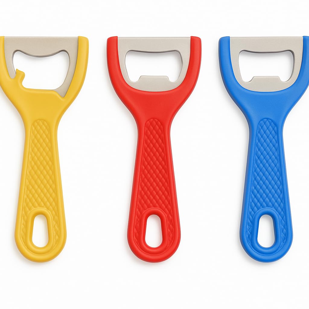 Mkay Inox Bottle Opener for Soda Bottle, Cold Drinks & Beer- Set of 3- Red, Blue & Yellow-image-42