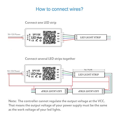 Alitove SP110E Ws2812B Ws2811 Addressable Led Bluetooth Controller Ios Android App Wireless Remote Control Dc 5V thumb #6
