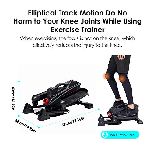 REEHUT Desk Elliptical Machine for Home Office , Mini Elliptical,Pedal Exerciser Trainer, Standing Elliptical Bike, Quiet