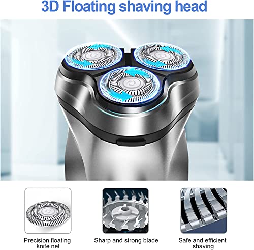 NWOUIIAY Shavers for Men Electric 3D Rotary Shaver Rechargeable with Pop-up Trimmer Cordless Shaver Wet & Dry Electric Razor USB Fast Charging with Indicator Light and Travel Lock - Image 2