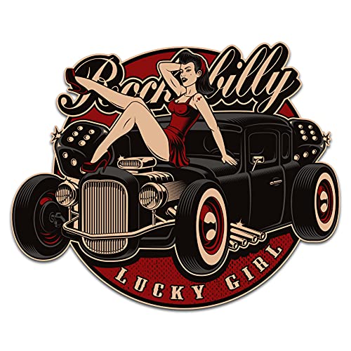 Autocollant rétro vintage Finest Folia - Old School Ace Kult Rockabilly (R149-2 Rockabilly)
