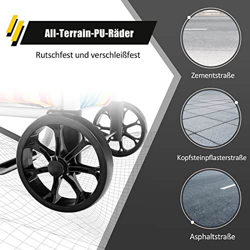 COSTWAY 53L Einkaufstrolley mit Kühlfach und 2 Haken, Einkaufswagen klappbar, Handwagen bis 50kg belastbar abnehmbare… – Bild 8