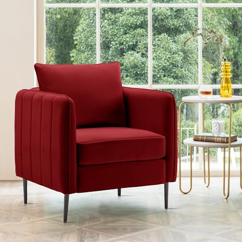 Sillón Plegable Cuero Rojo miniatura 1