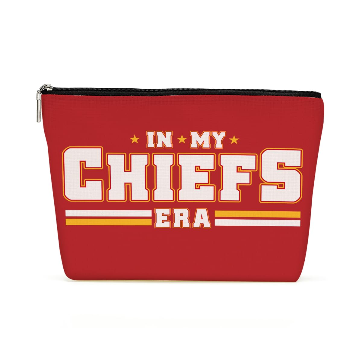 In My Chiefs Era Football Gifts Football Lovers Gift Game Day Red Makeup Bag Cosmetic Bag Friendship Gifts for Women Friends Girls Sport Football Mom
