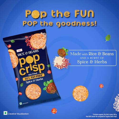 Image of UNIBIC RICE & BEAN POP CRIPS (HERB) 12 X 4 X 40G
