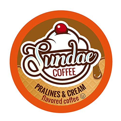 Sundae Ice Cream Flavored Coffee Pods, Compatible with 2.0 Keurig