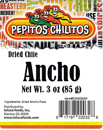 Miniatura 2 de PEPITOS CHILITOS  Chile Ancho 3 oz. bolsa de soporte.