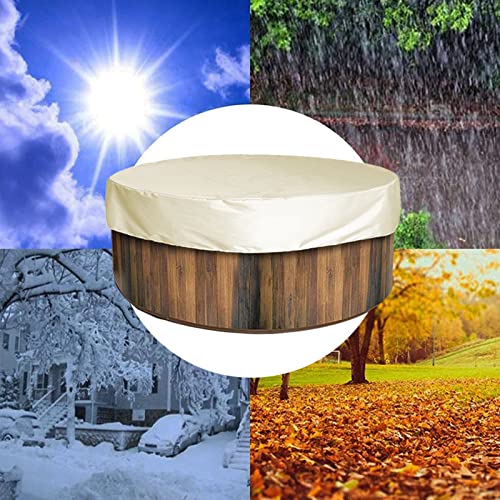 Housse de protection jacuzzi gonflable rond bâche spa étanche bleu - 7
