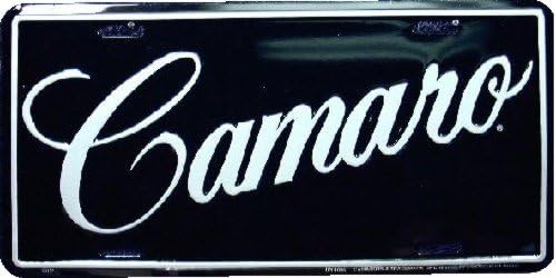 Etiqueta automática de metal en relieve Camaro 6 x 12