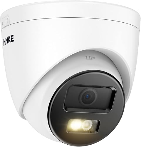 ANNKE C1200 Cámara IP PoE de seguridad de 12MP al aire libre, cámara domo de vigilancia gran angular de 134 con IA inteligente, visión nocturna a