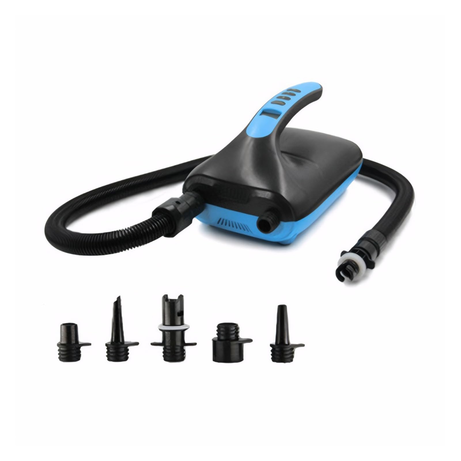 Elektryczna pompka powietrza, Pompa do deski 20PSI z automatycznym wyłączaniem, elektryczna pompka powietrza, wyświetlacz LCD, pompa do deski do pływania na stojąco(Blauw)