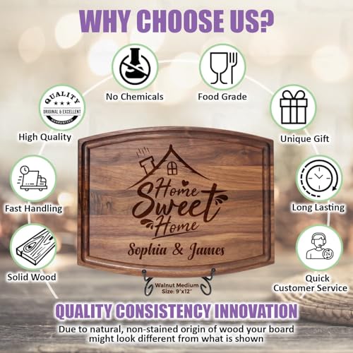 Tabla de cortar rectangular de madera personalizada para regalos de cierre inmobiliario miniatura 5