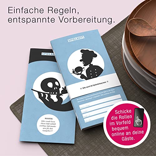 Stadtkrimis Exit Escape Stadtführung CULINARIO MORTALE® – Mord nach Rezept - Krimidinner für Zuhause für 5 bis 7 Personen - unterhaltsames Krimi Dinner für Zuhause - Krimispiele für Erwachsene