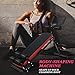 foulezre Ab Exercise Bench for Total Body Workout, Adjustable Fitness Equipment for Home use, Metal Construction, with Abrasion-Resistant Resistance Bands, 150 kg Load Capacity Red Black