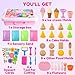 Billeeit Cake & Ice Cream Sensory Bin Sand Toy, Sand Kit Sensory Toys w/lid and 4 Color Moldable Sensory Play Sand 2.2lbs, Molds, Tools Set 43pcs Total for Toddlers, Fun Easter Gifts for Kids 3+