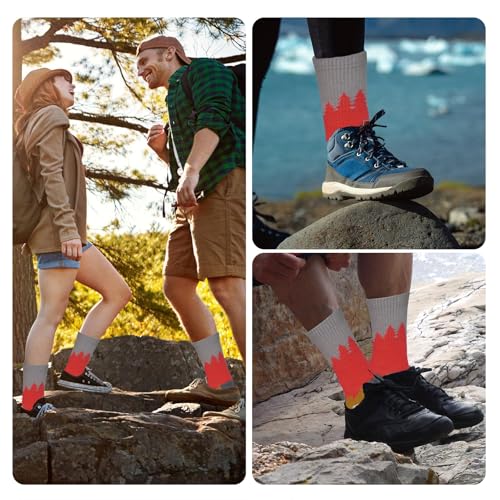Image of ANOTION Funny Hiking Socks for Men & Women - Moisture Wicking Lightweight Compression Socks,Women Hiking Socks Summer
