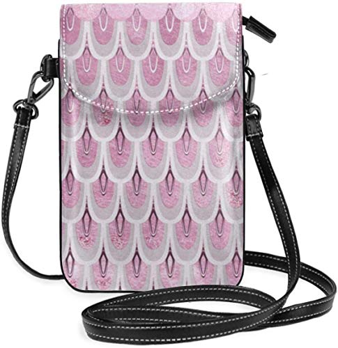 Preisvergleich Produktbild NA Handytasche Geldbörse - Damen Kleine Rosa Glitzer Meerjungfrau Waage Umhängetasche Handtasche