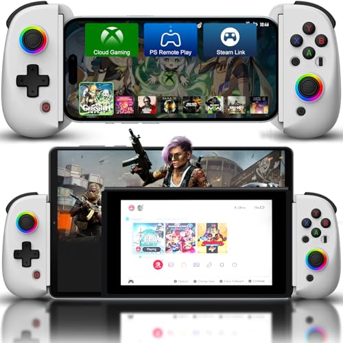 Funziona con la maggior parte dei dispositivi mobili iOS/Android: il controller di gioco mobile è compatibile con la maggior parte dei dispositivi Android 6.0/iOS 13.0/Windows 10.0 e superiori. Come iPad, iPhone 15/14/13/12/11/8/7/6/SE/XS Series, Galaxy S23/S22/S21/S20 Series, TCL/Huawei/Oppo e altri dispositivi mobili.