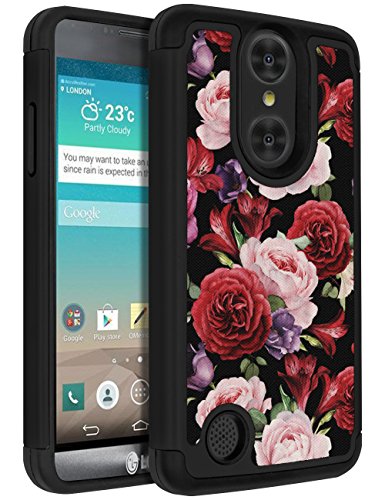 Floral Designed for LG Grace LTE Case, Drop Protection Hybrid Dual Layer Armor Protective Phone Cases for LG K20 Plus / K20 VRose