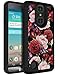 LG K20 Plus Case, LG K20 V Case, LG K10 2017 Case, LG Harmony Case, LG Grace LTE Case,ANLI [Flowers Design] Drop Protection Hybrid Dual Layer Armor Protective Case Cover for Girls and Women Rose