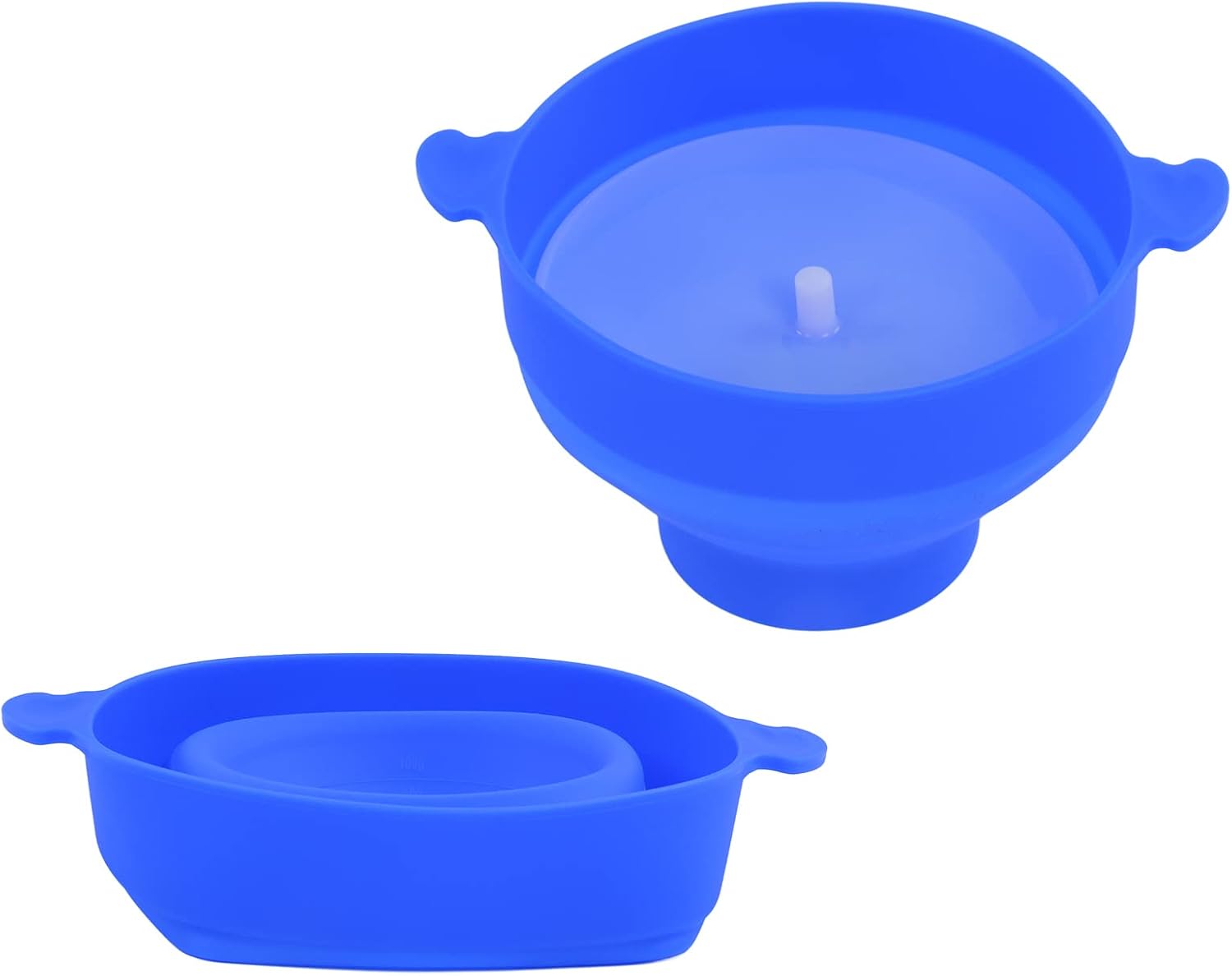 Popcorn Maker, Microwave Silicone Popcorn Popper with Lid and Handles Hot Air Big Size Collapsible Bowl Dishwasher Red High Temperature for Home, Party, See (Dark