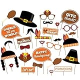 Palksky Thanksgiving Photo Booth Props 29 DTY Kits Thanksgiving Day Decorations,Happy Thanksgiving Party Favor