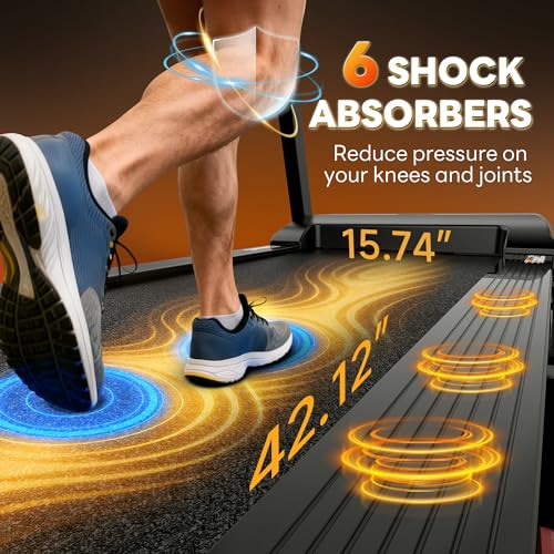 Image of Treadmill with Incline for Home, 3-in-1 Folding Treadmill with 400LBS Capacity, 7.5MPH or 10MPH, 16'' or 18'' Wide Belt, 64 Programs, APP Control, Shock Absorption, Brushless Fan & Knee Support