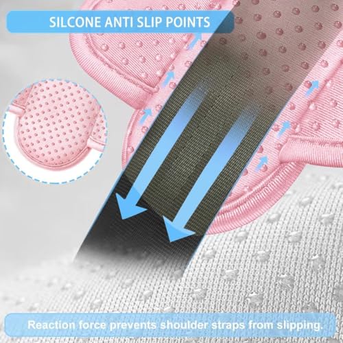 Image of ZINZ 2-Pack Universal Shoulder Pad with Ultra Thick Cushion for Bag Luggage Bag Crossbody, Plus Long & Anti-Slip & Breathable,Pink