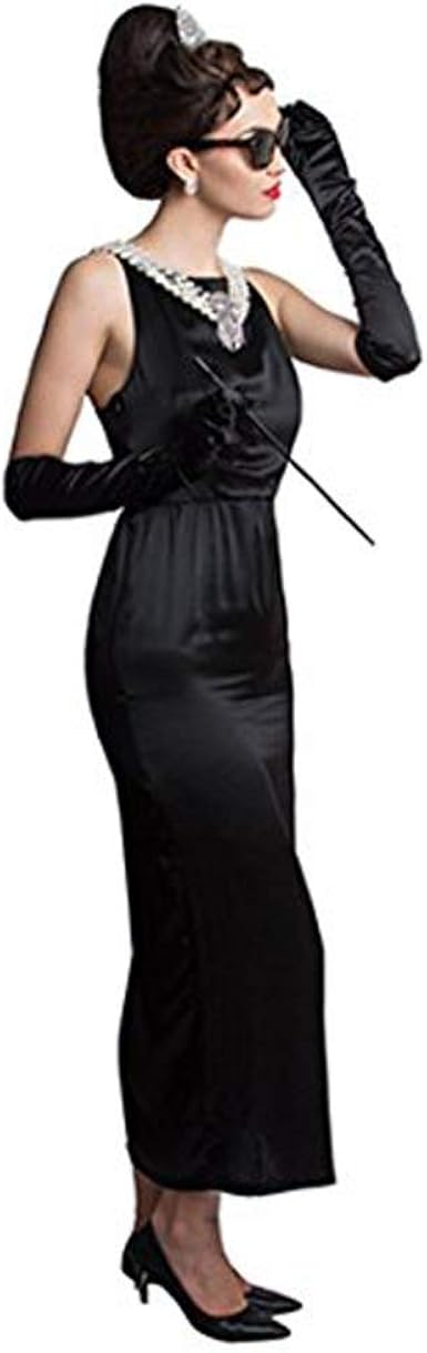 Utopiat Vestido de Traje Negro Satinado Premium Mujer Inspirado en el  Estilo Audrey Hepburn (M, con Caja de Regalo) : Amazon.es: Ropa