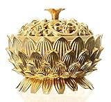Incense Burner Lotus Flower Classical Tibetan Alloy Mini Sandalwood Censer