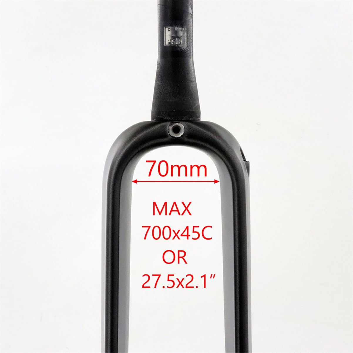 Gravel 700C Carbonfaser-Rennrad-Starrgabel 100 x 12 mm Steckachse 1-1/2 Gewindeloses konisches Rohr Scheibenbremslicht