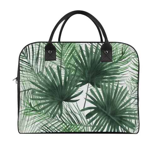 Travel Duffel Bag Transparent Palm Leaf Pattern Print Yoga Tote Bag Gym Bag Weekender Overnight Bag for Travel, Beach, Fitness, Yoga, Swimming3