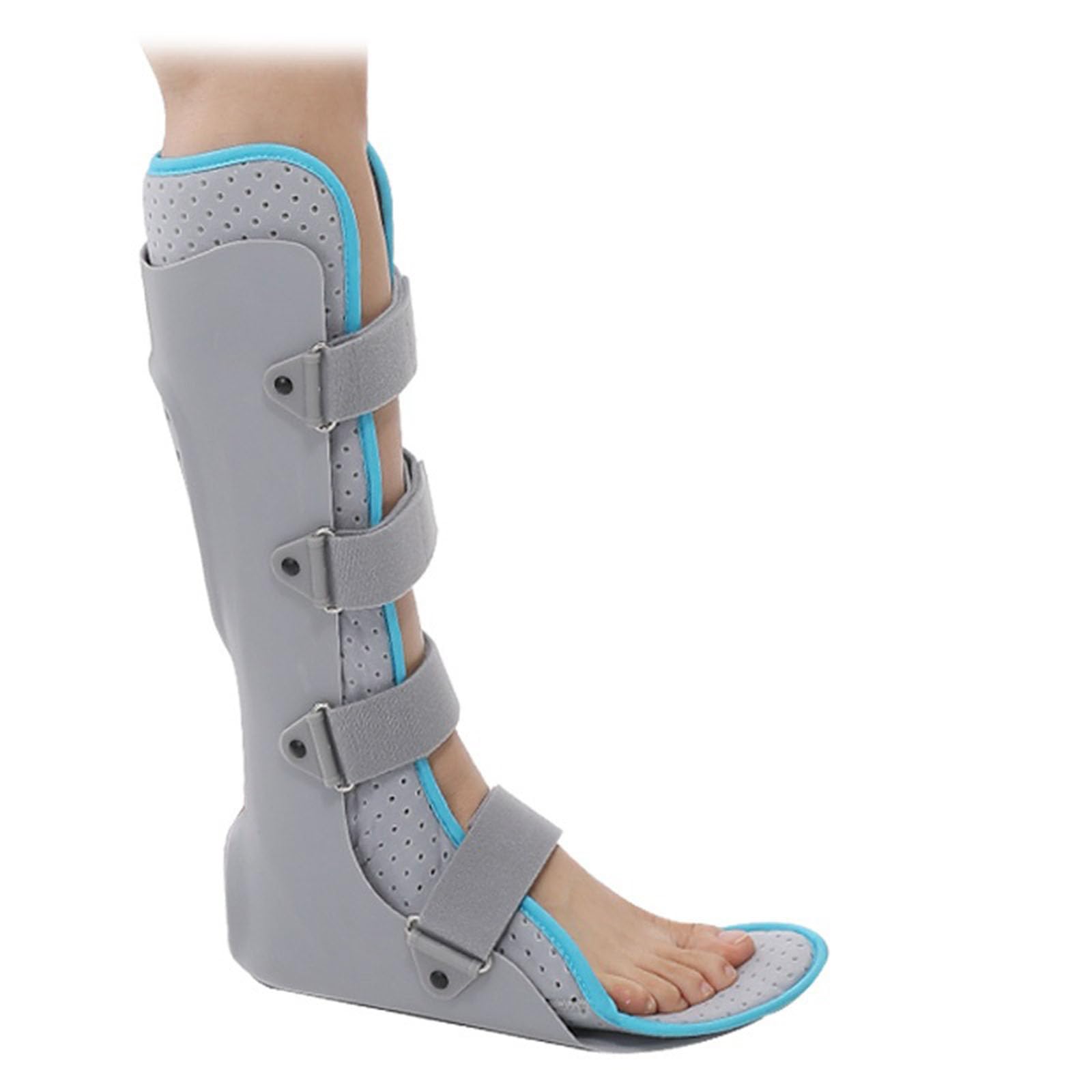 Férula ortopédica para pie caído, férula para pie caído, férula nocturna unisex para fascitis plantar, soporte ortopédico para pierna, inmovilizador para dormir, corta derecha, L (larga derecha L