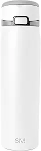 Simple Modern Mesa Loop Water Bottle with Straw | 24oz Cup Holder Friendly Insulated Stainless Steel Bottles for Travel, Sports and School | Winter White