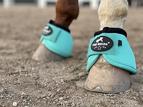 Image of 2520D Horse Bell Boots No-Turn Horse Bell Boots, Equine Ballistic Hoof Overreach Bell Boot, Pair