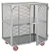 Little Giant SC-3660-6PPY Welded Steel Visible Mobile Storage Locker with Fixed Center Shelf, 2000 lbs Load Capacity, 56" Height x 36" Width x 60" Length