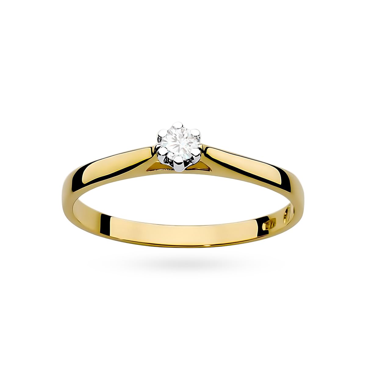 MARKO Verlobungsring Damen Gold 585 – Ring mit laborgezüchtetem Diamanten – Hohe Reinheit & Brillanz – Goldschmuck Damen 585 Echtgold – Eleganter Diamantring