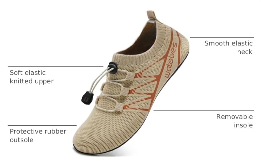 Image of WateLves Barefoot Water Shoes for Women Men Travel Slippers Socks House Shoes Quick-Dry Aqua Socks for Beach Swim Pilates Yoga Dancing Camping Must Haves