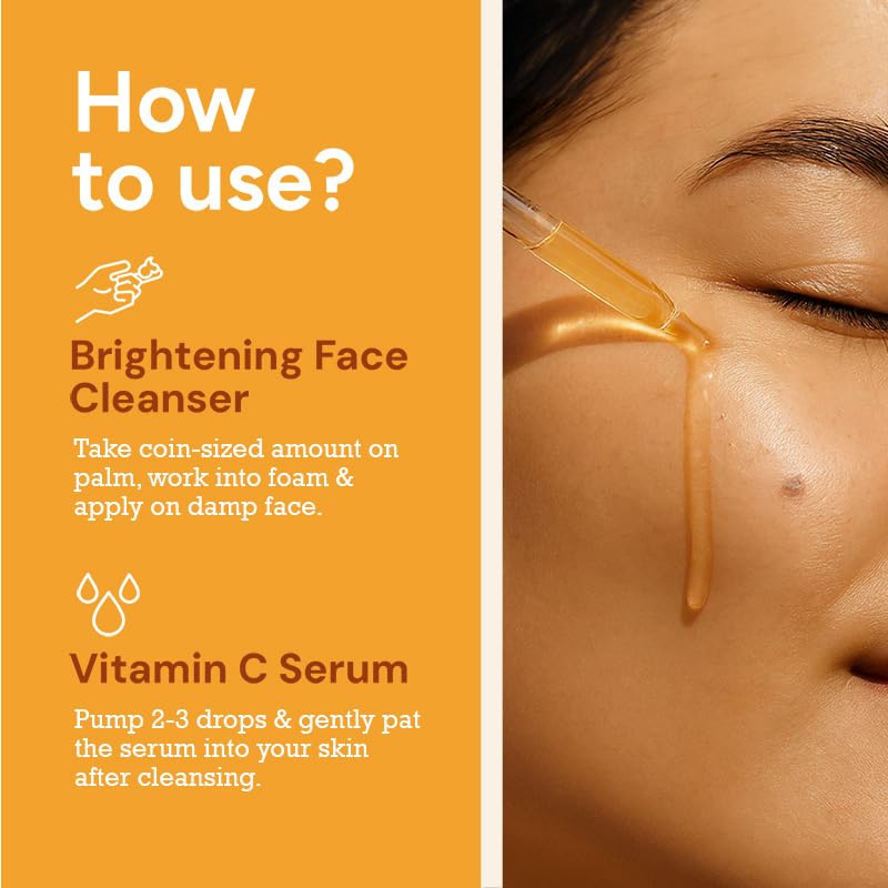 Image of CITTA Brightening Skincare Combo,Yuzu Lemon Brightening Face Wash(100 ml)+ 12% Vitamin C Serum(30 ml),Glowing,Even-Toned,Hydrated Skin,Gentle for Daily Use,Unisex,Non-Drying,Effective Formula.