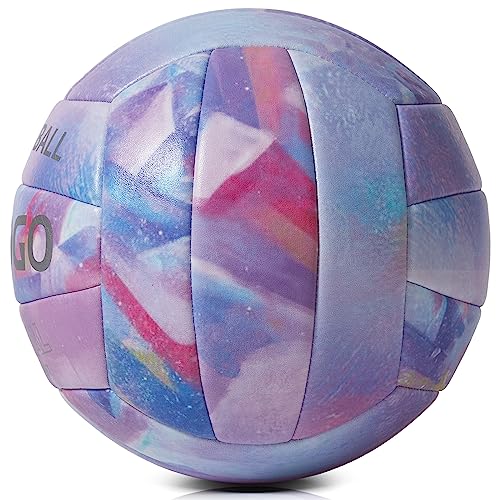 PECOGO Volleyball Size 5 PU Leather Soft Indoor Outdoor Purple Volleyballs Sports Training Game Play Ball for Beginner Teenager - Image 2