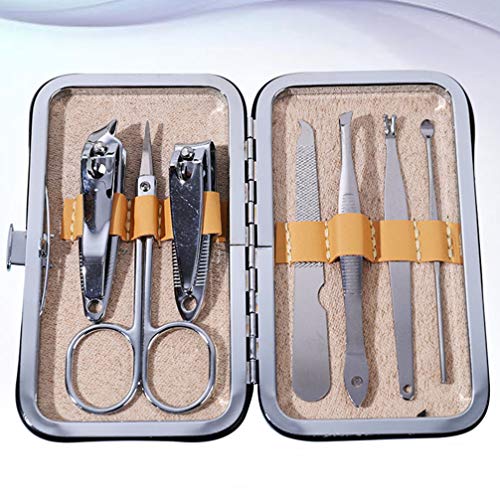 Conjunto de 7 peças de cortador de unha profissional Pretyzoom Kit de cortador de unhas pedicure kit