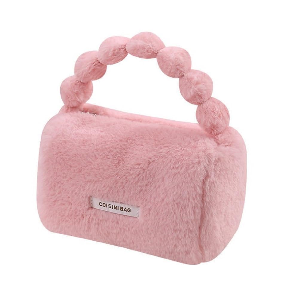 Cute Plush Makeup Bag for Women – Soft Faux Fur Cosmetic Organizer with Zipper, Portable Travel Vanity Pouch for Makeup & Beauty Accessories, Stylish Lightweight Cosmetic Storage Case-image-48