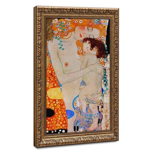 Impression sur toile Gustav Klimt pour décoration murale de salon moderne grand format 61x91cm