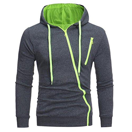Preisvergleich Produktbild Honestyi Herren kapuzenpullover, Herren Langarm Hoodies Sweatshirt Tops Jacke Mantel Abnutzung kapuzenpullover (L, Grün)
