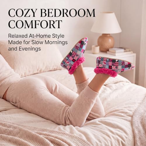 Image of Cozylook Fuzzy Slippers for Women Indoor Soft Sole Slipper Socks | Warm plush feel, non slip grippers, easy step-in, flexible bottom, bedroom and home wear