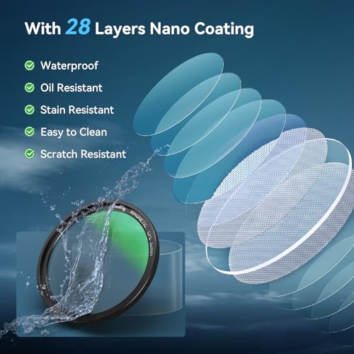 Image of SmallRig 52mm Magnetic Circular Polarizers Filter Kit (Magnetic Polarizing Filter + Universal Magnetic Filter Ring), HD Optical Glass Circular Magnetic CPL Polarizing Filter Kit for Phone - 4389