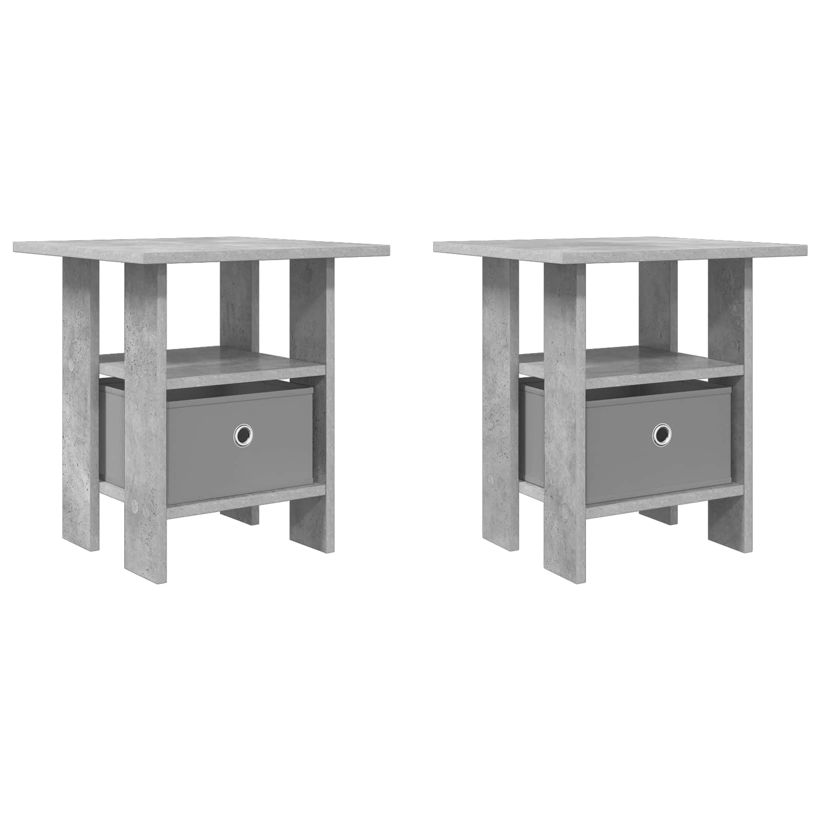 Table de chevet effet béton gris meuble d'appoint haut de gamme